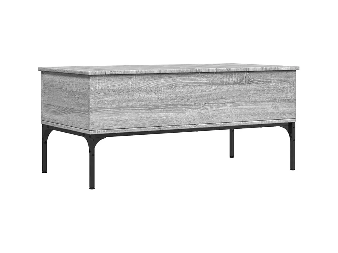 Sonoma salontafel grijs 100x50x45 cm bewerkt hout en metaal