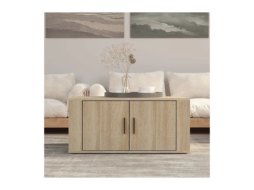Table basse Chêne sonoma 80x50x36 cm Bois d'ingénierie