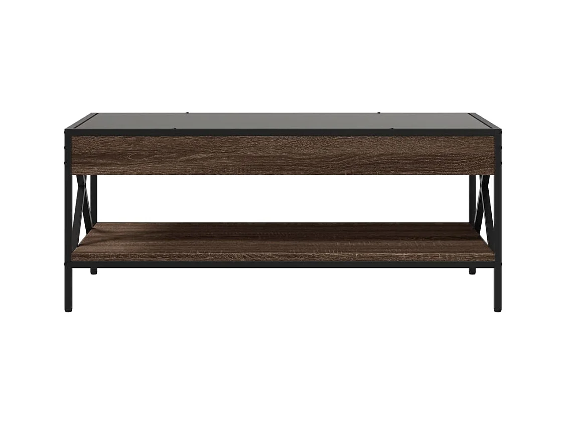 Table basse avec LED Infinity chêne marron 90x50x38 cm