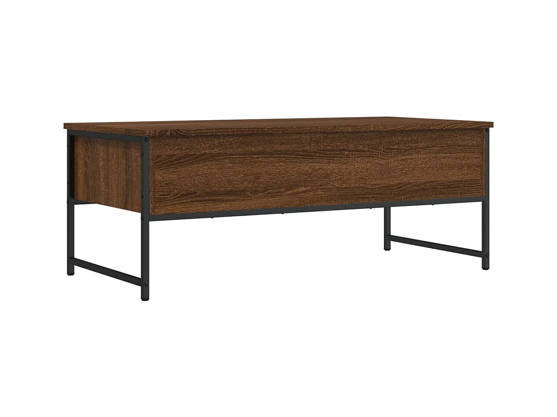 Mesa de centro roble marrón 101x49x39,5 cm madera de ingeniería