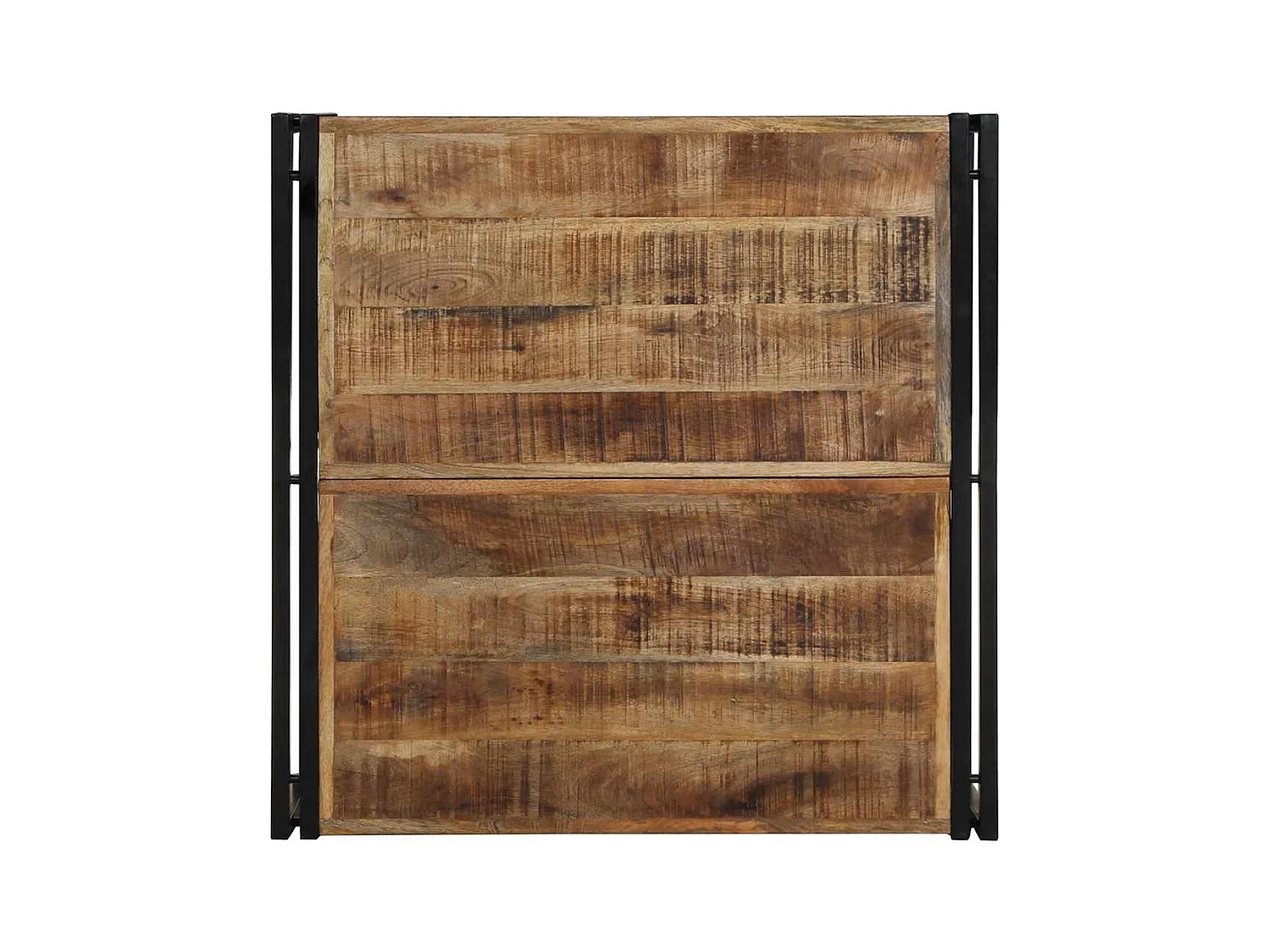 Tavolino da caffè 80x80x35 cm in legno massello di mango grezzo