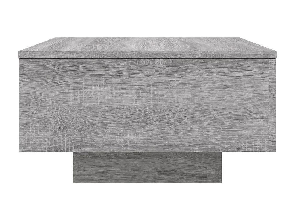 Tavolino da caffè grigio Sonoma con luci LED 55x55x31 cm