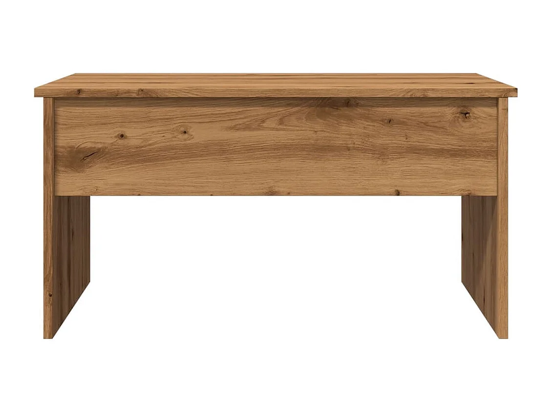 Tavolino da caffè in rovere fatto a mano 80x50,5x41,5 cm in legno ingegnerizzato