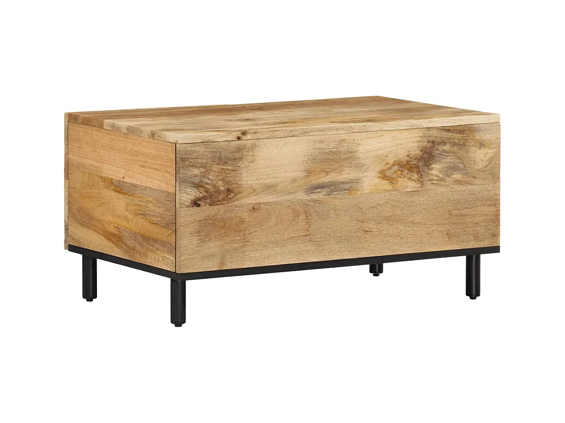 Mesa de centro 80x50x40 cm madera maciza de mango