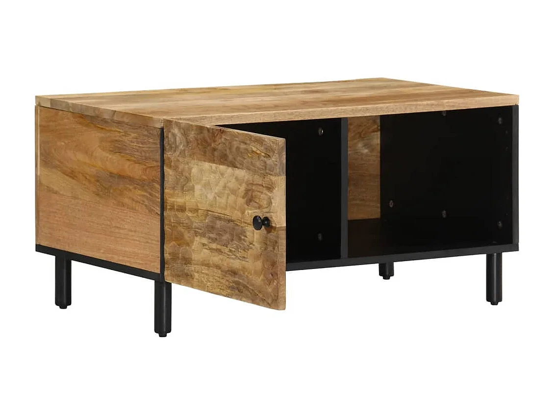 Tavolino da caffè 80x50x40 cm in legno massello di mango