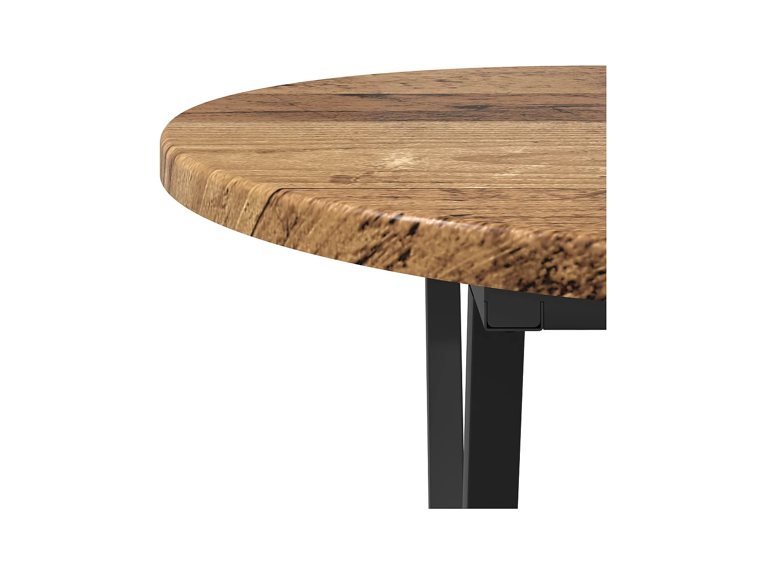 Table basse en bois ancien 80x40x40,5 cm en bois composite et métal