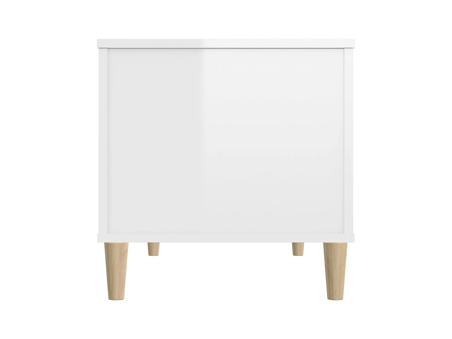 Table basse Blanc brillant 90x44,5x45 cm Bois d'ingénierie