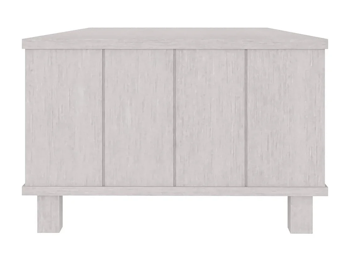 Table basse HAMAR Blanc 100x55x35 cm Bois massif de pin