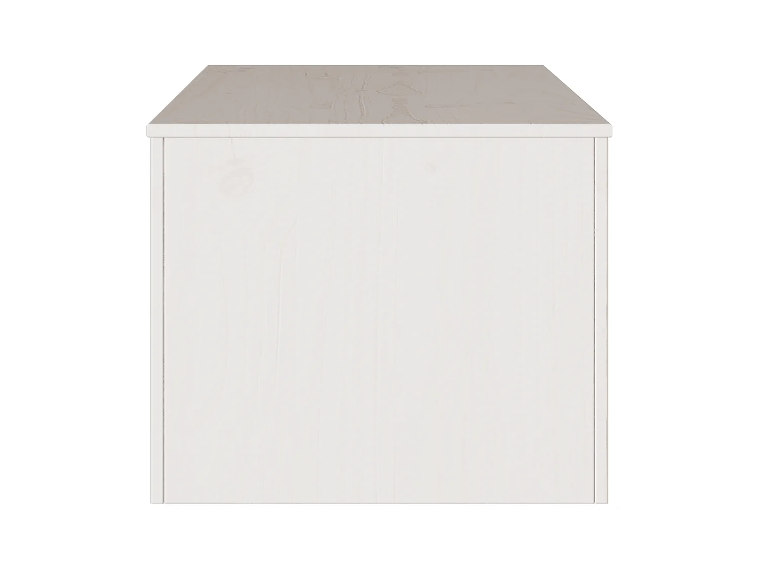 Table basse "DRAMMEN" Blanche 99x55x45 cm en bois massif de pin