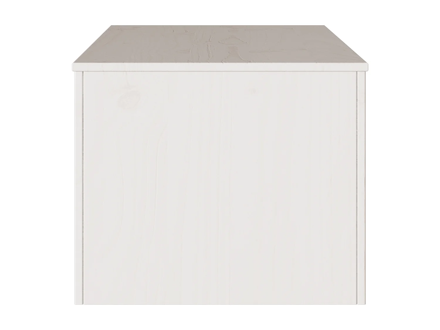 Table basse "DRAMMEN" Blanche 99x55x45 cm en bois massif de pin