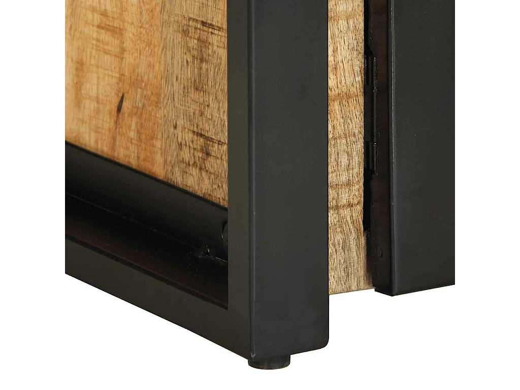 Tavolino da caffè 90x50x36 cm in legno massello di mango grezzo