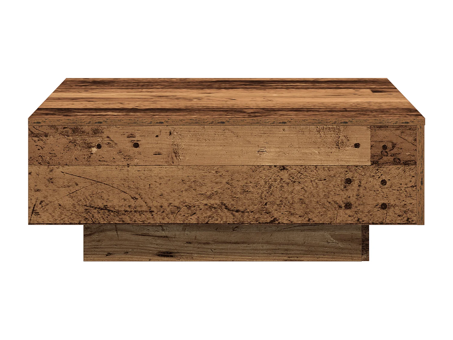 Table basse en vieux bois 80x80x31 cm en bois d'ingénierie