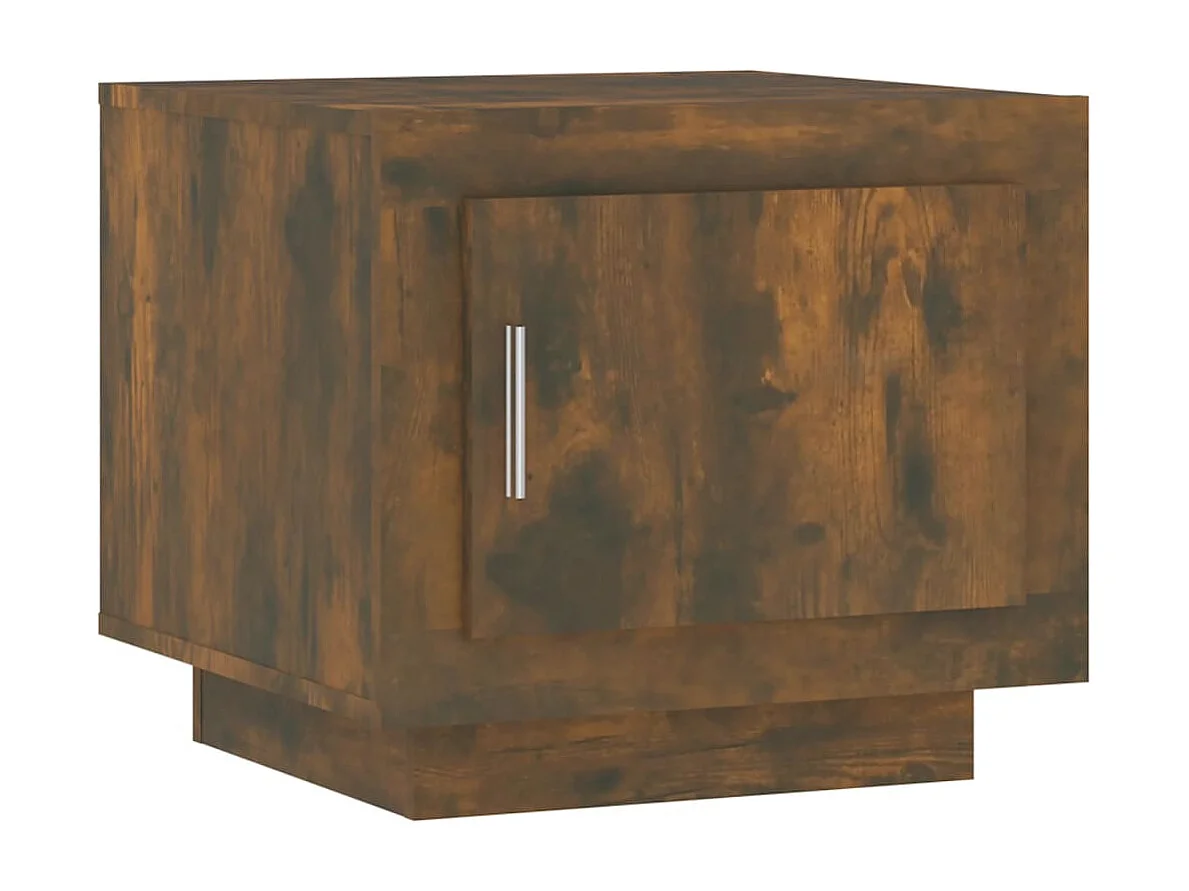 Table basse chêne fumé 51x50x45 cm bois d'ingénierie