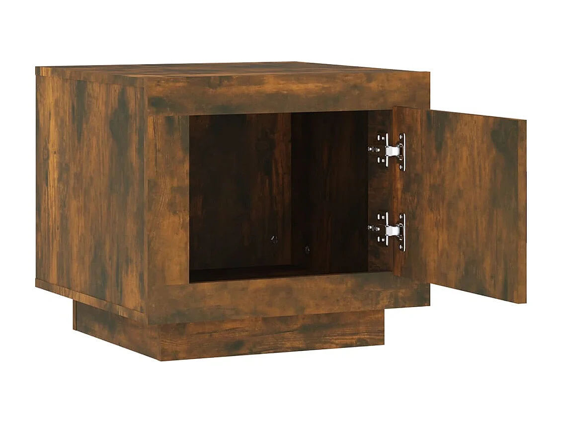 Table basse chêne fumé 51x50x45 cm bois d'ingénierie