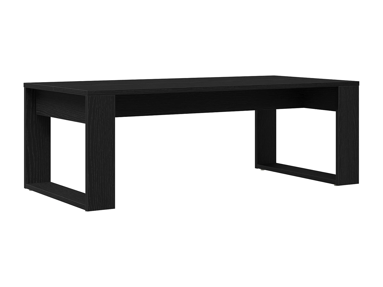 Table basse noire en chêne 102x50x35 cm en bois d'ingénierie