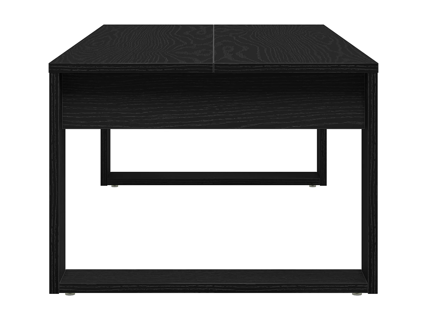 Table basse noire en chêne 102x50x35 cm en bois d'ingénierie
