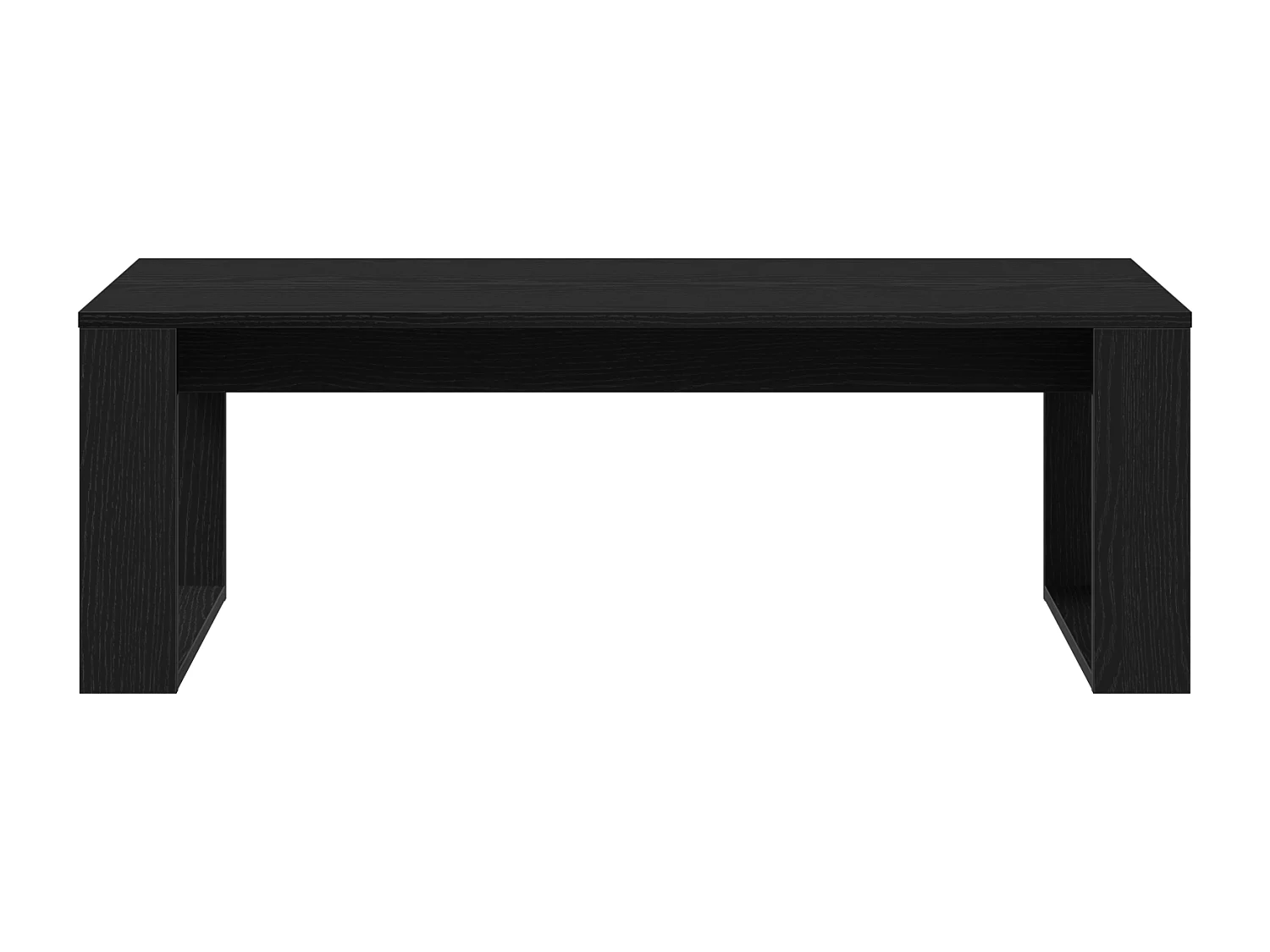 Table basse noire en chêne 102x50x35 cm en bois d'ingénierie