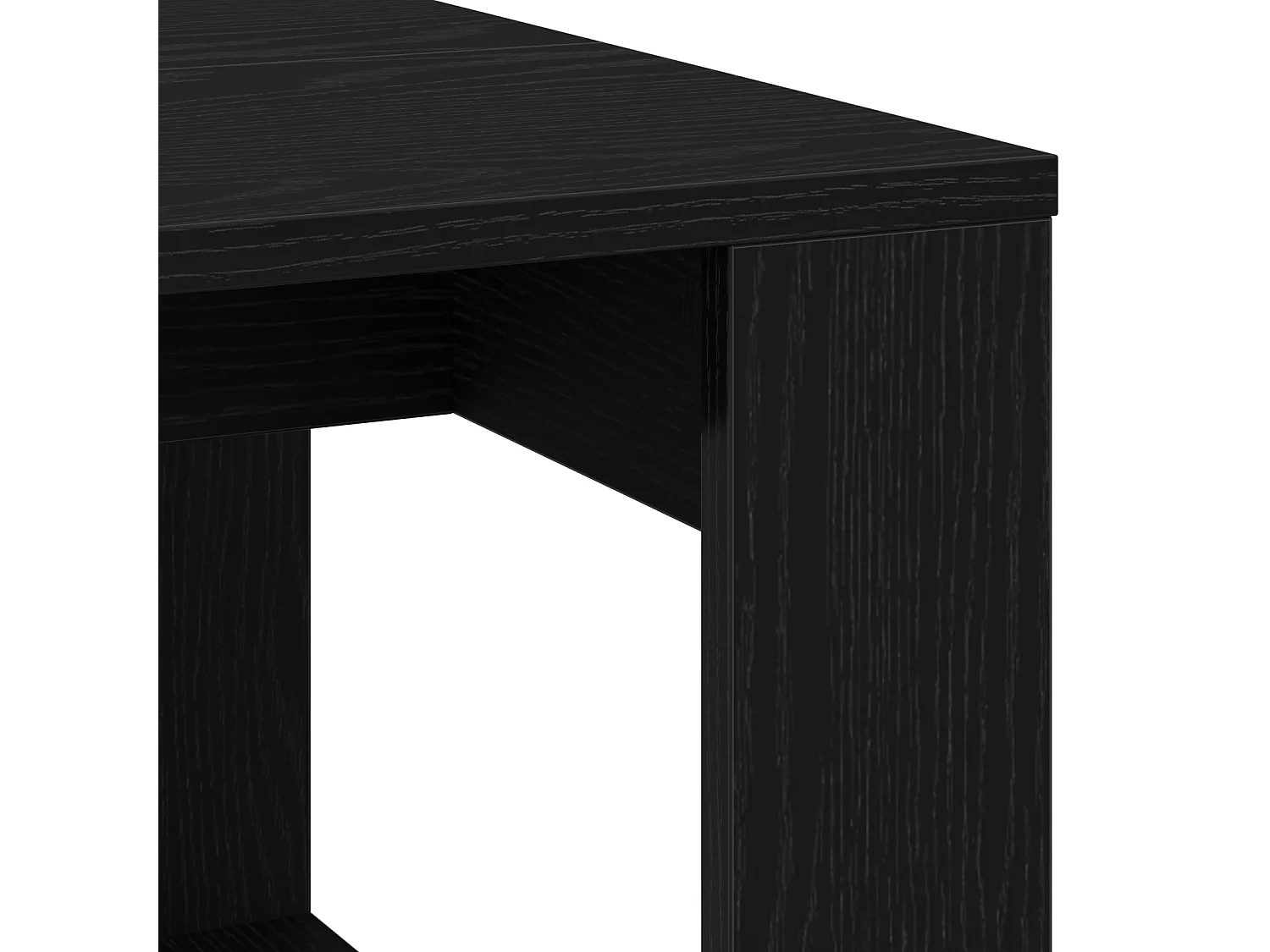 Table basse noire en chêne 102x50x35 cm en bois d'ingénierie