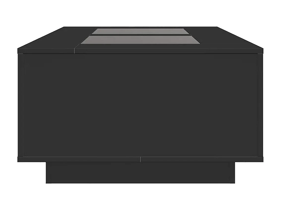 Couchtisch mit Infinity LED schwarz 116x69x40 cm