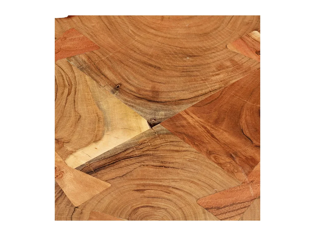 Table basse 36 cm 4 troncs bois d'acacia massif