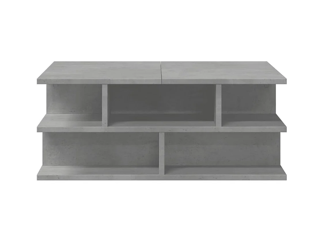 Betongrijze salontafel 70x70x29 cm bewerkt hout