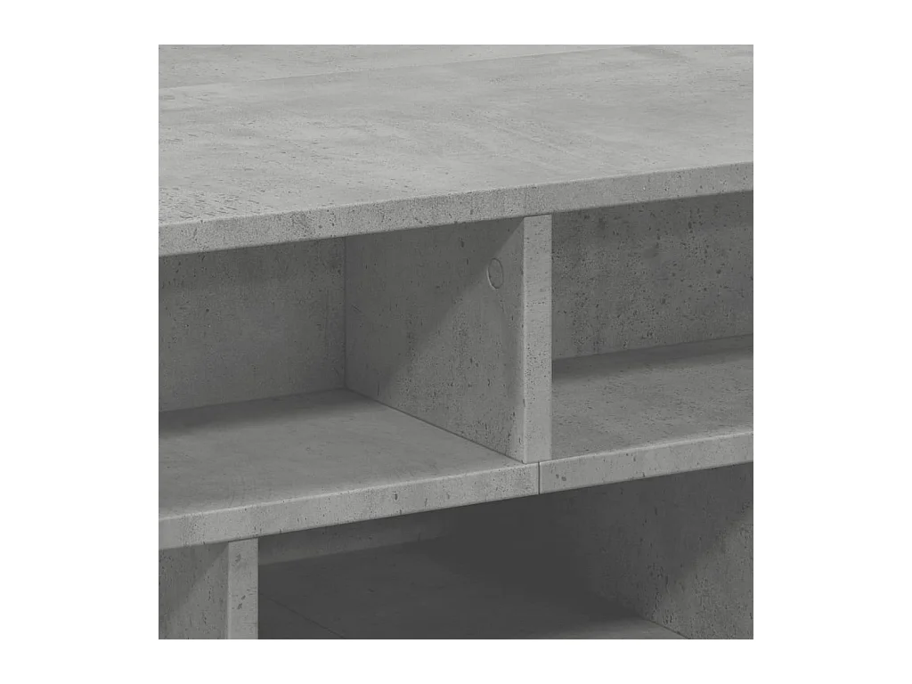 Betongrijze salontafel 70x70x29 cm bewerkt hout