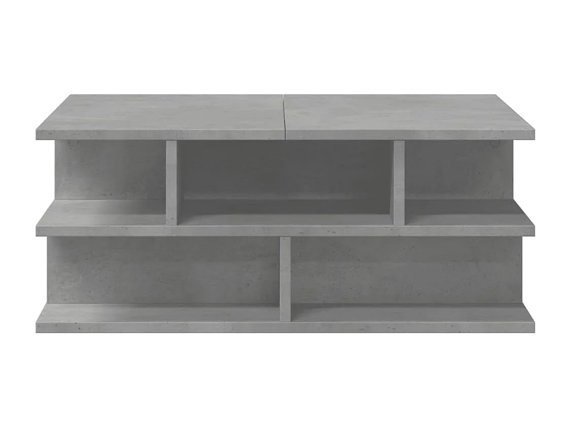 Mesa de centro gris hormigón 70x70x29 cm madera de ingeniería