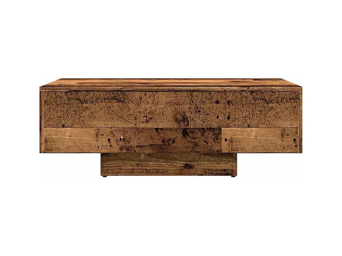 Table basse vieux bois 85x55x31 cm bois d'ingénierie