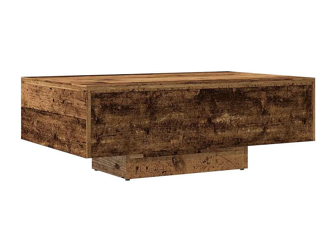 Table basse vieux bois 85x55x31 cm bois d'ingénierie