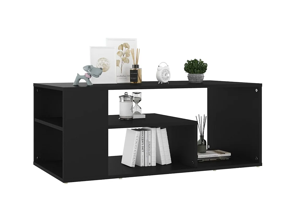 Table basse noir 100x50x40 cm bois d'ingénierie