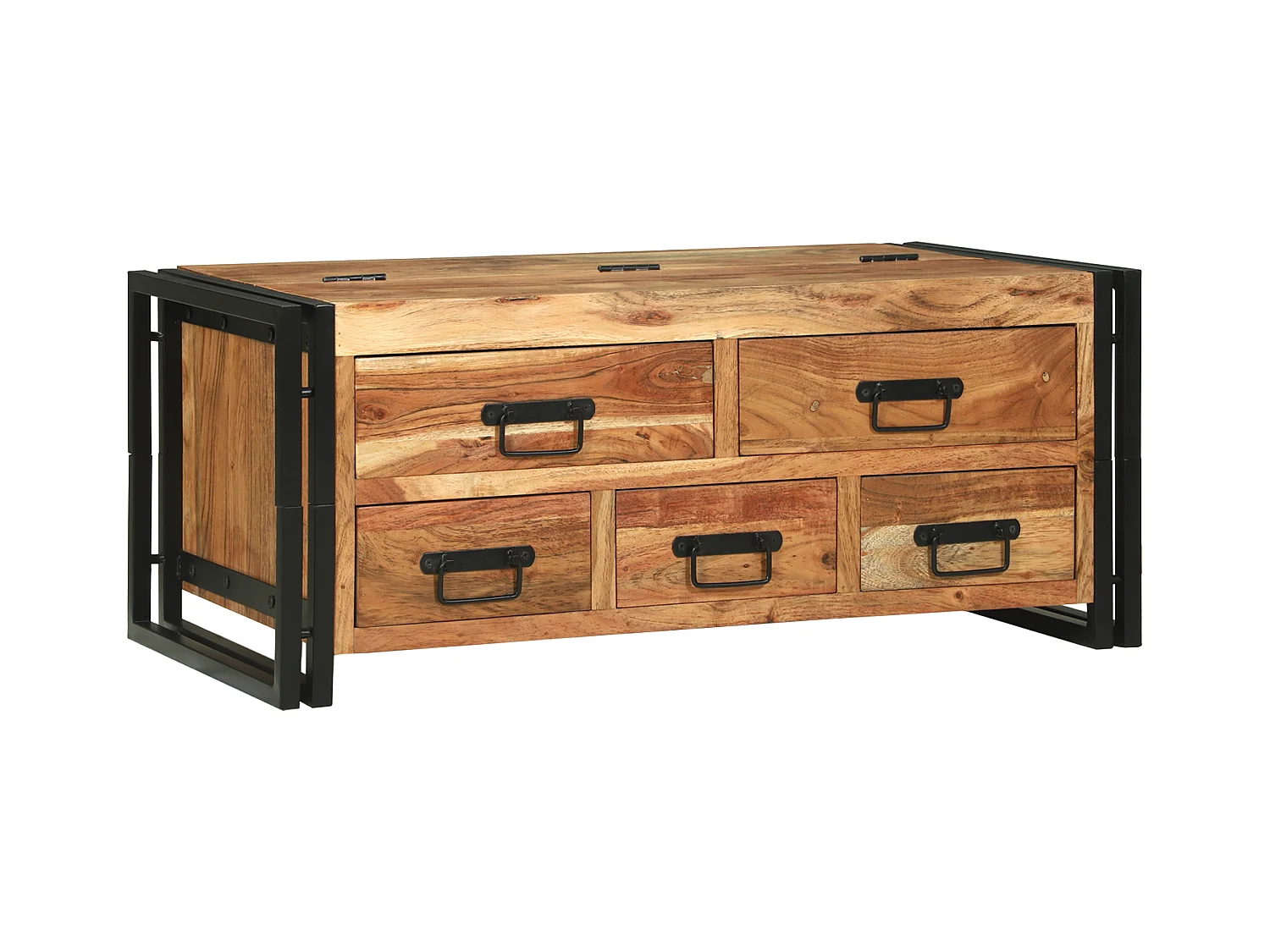 Table basse - 90x50x38 cm en bois d’acacia massif