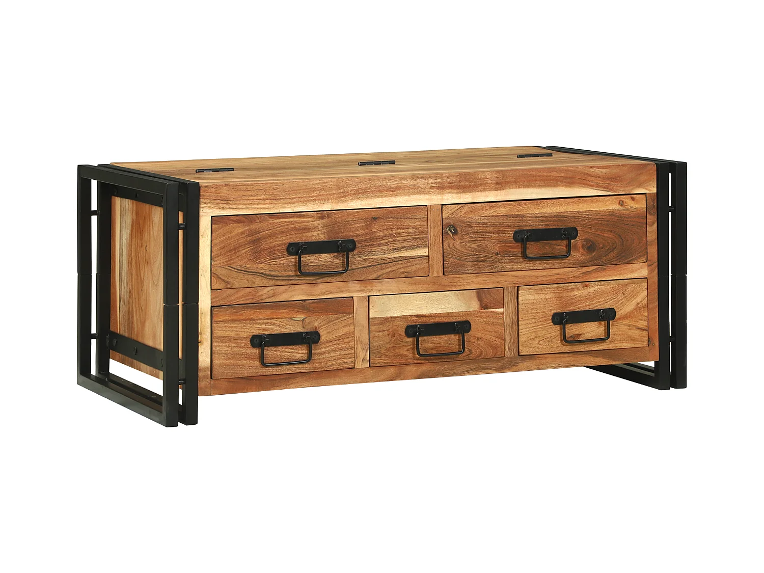 Table basse - 90x50x38 cm en bois d’acacia massif