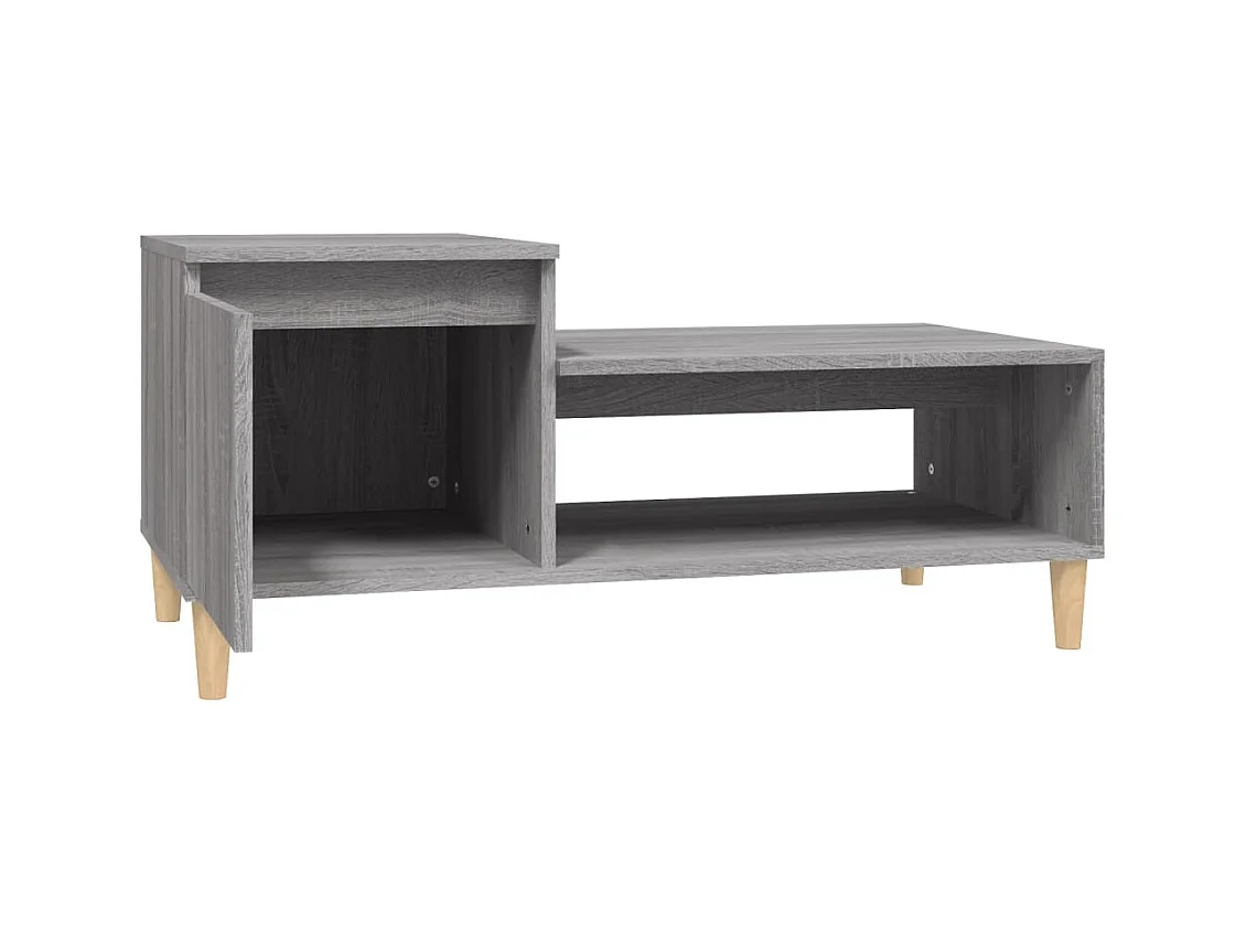 Table basse Sonoma gris 100x50x45 cm Bois d'ingénierie