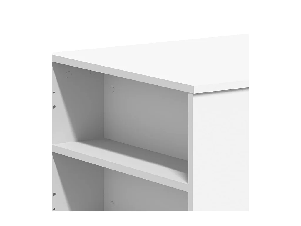 Table basse blanc 102x55x42 cm bois d'ingénierie