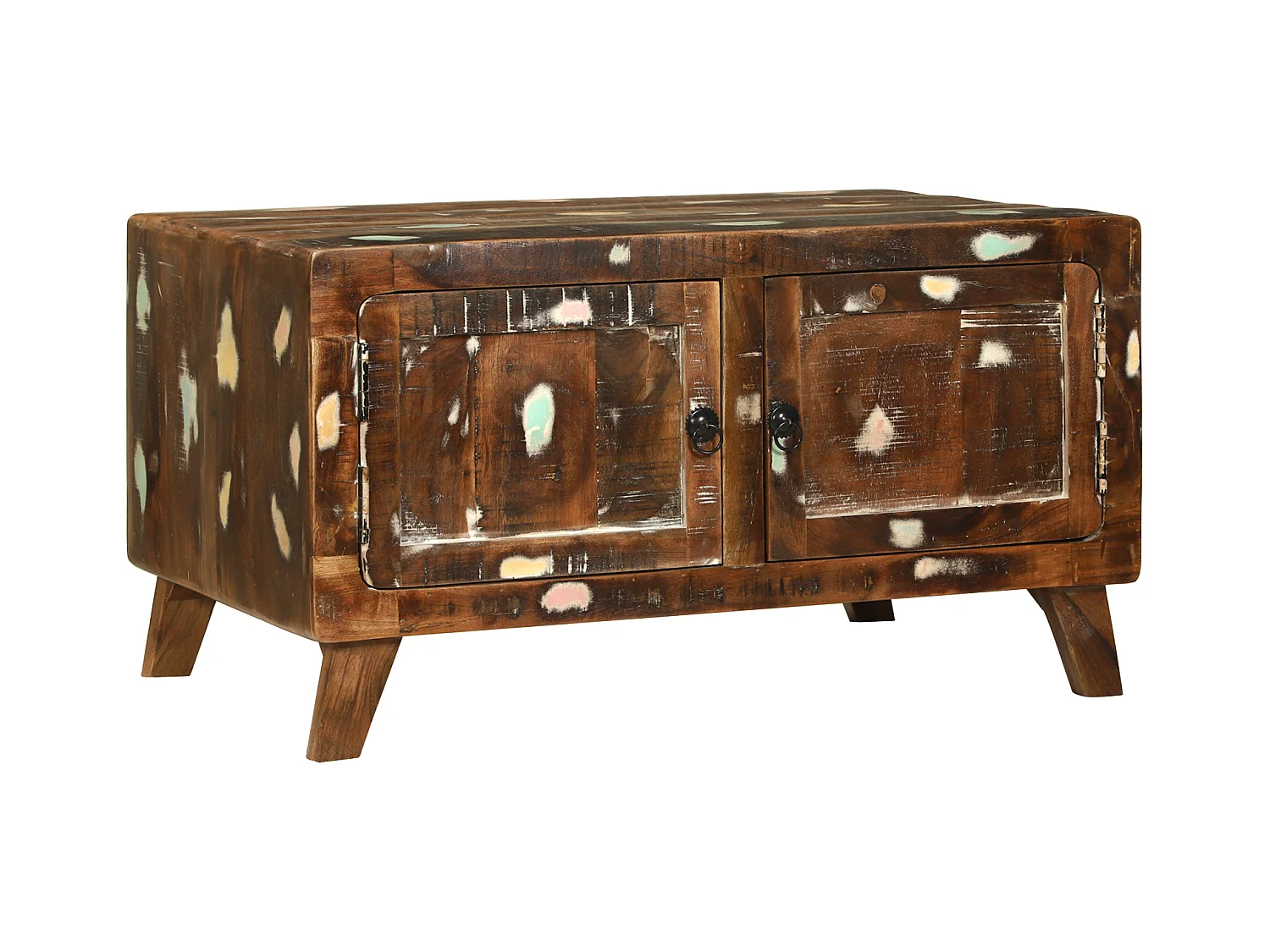 Multicolor salontafel 80x54x45 cm massief gerecycled hout