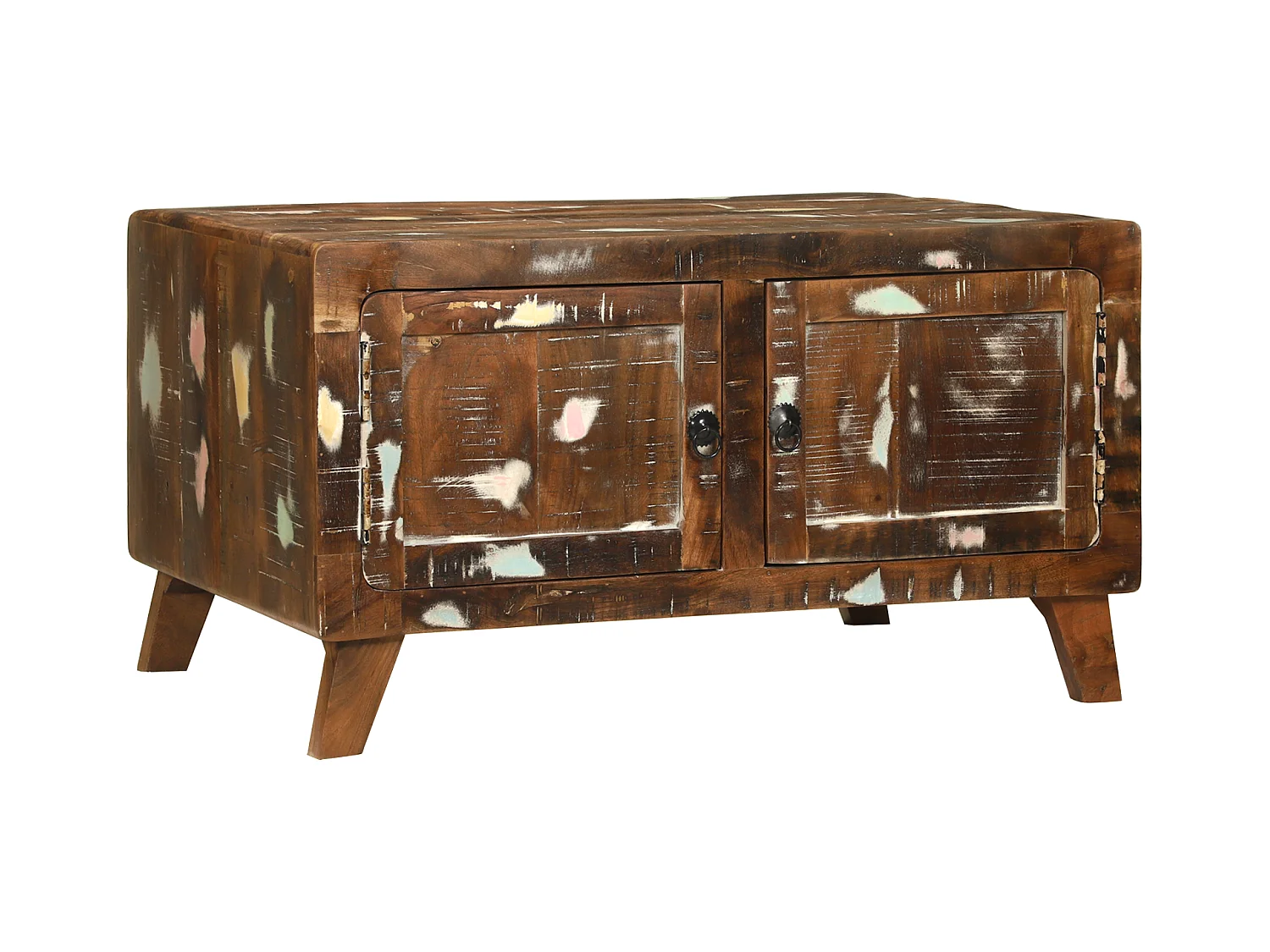 Multicolor salontafel 80x54x45 cm massief gerecycled hout