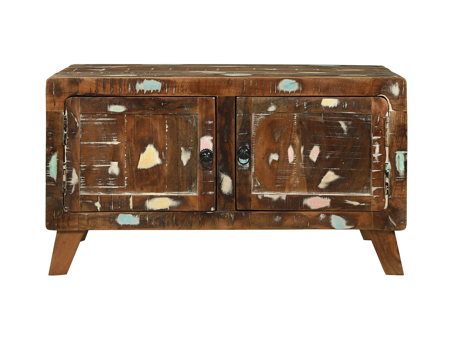 Multicolor salontafel 80x54x45 cm massief gerecycled hout