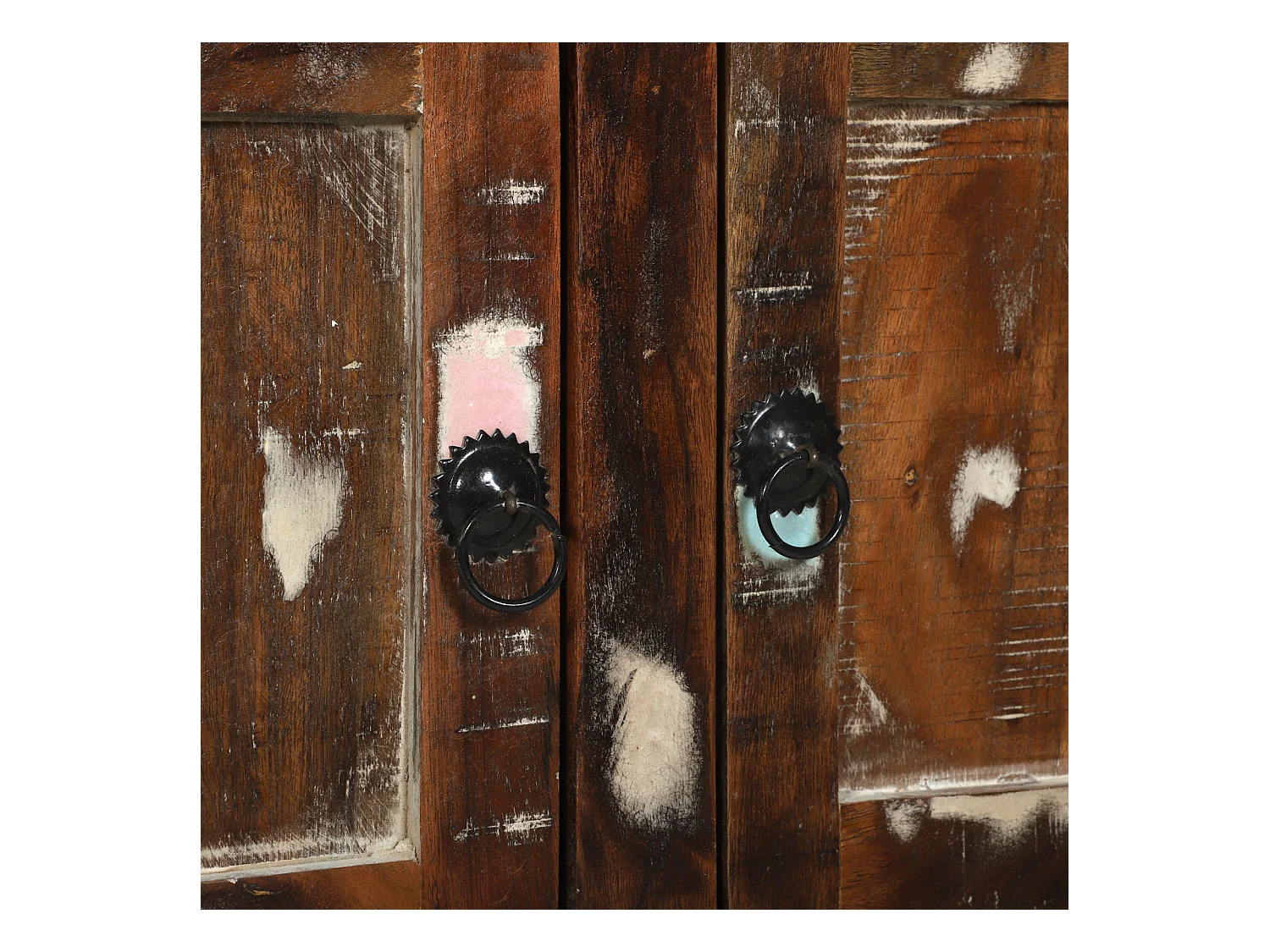 Multicolor salontafel 80x54x45 cm massief gerecycled hout