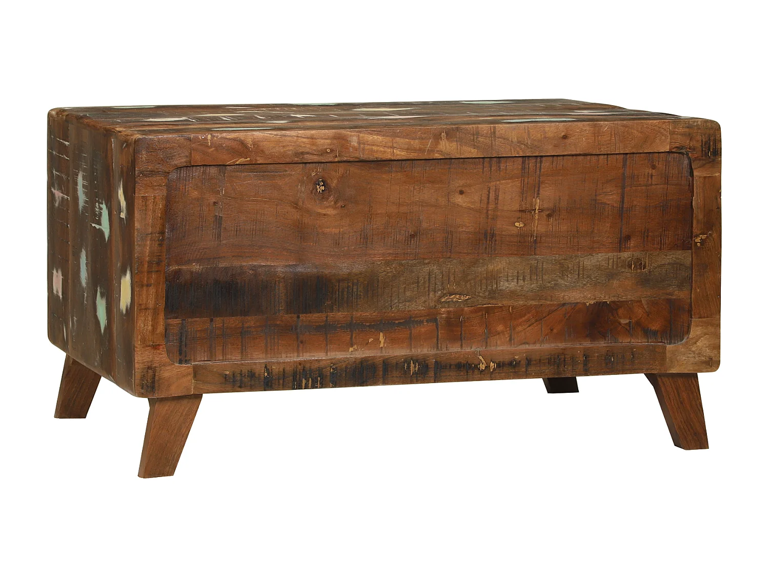 Table Basse Multicolore 80x54x45 cm Bois Massif Récupéré