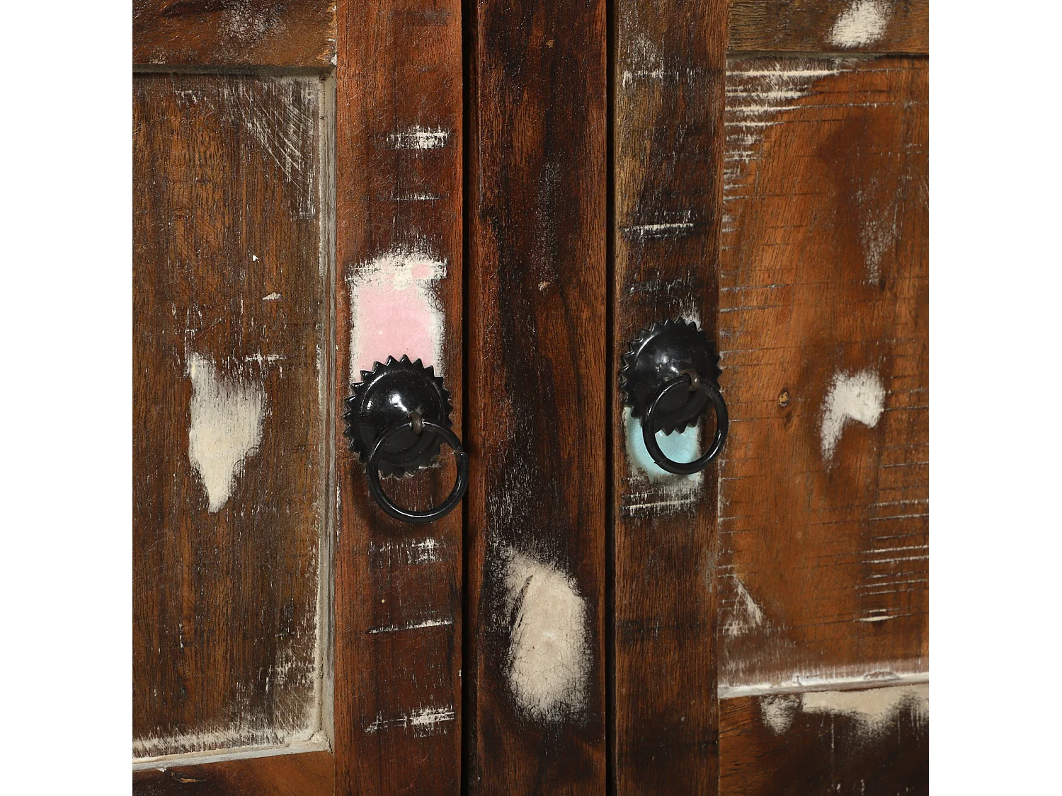 Table Basse Multicolore 80x54x45 cm Bois Massif Récupéré