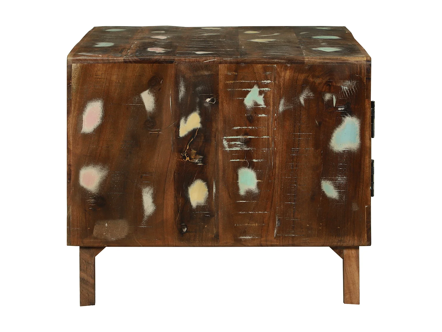 Table Basse Multicolore 80x54x45 cm Bois Massif Récupéré