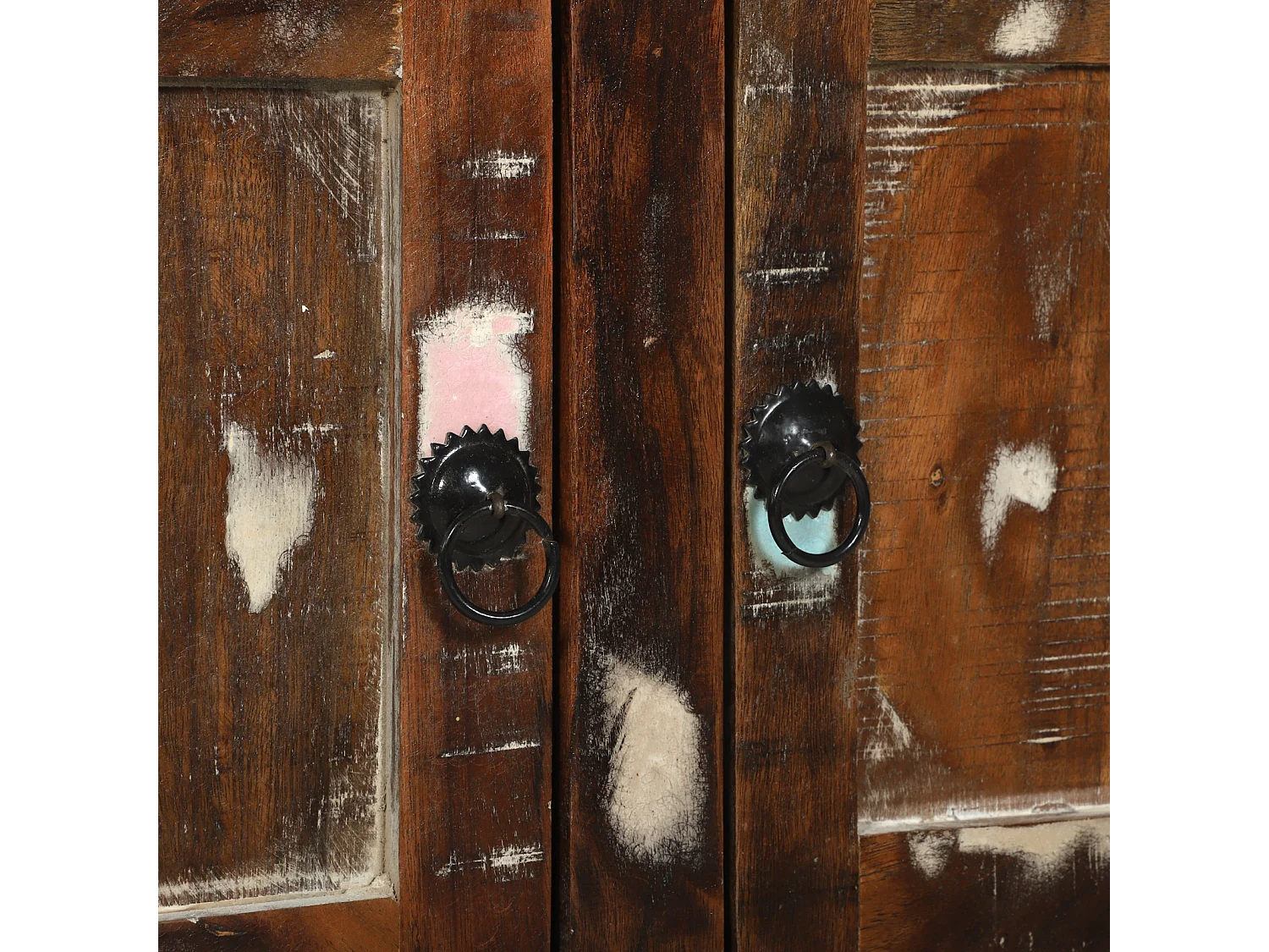 Table Basse Multicolore 80x54x45 cm Bois Massif Récupéré