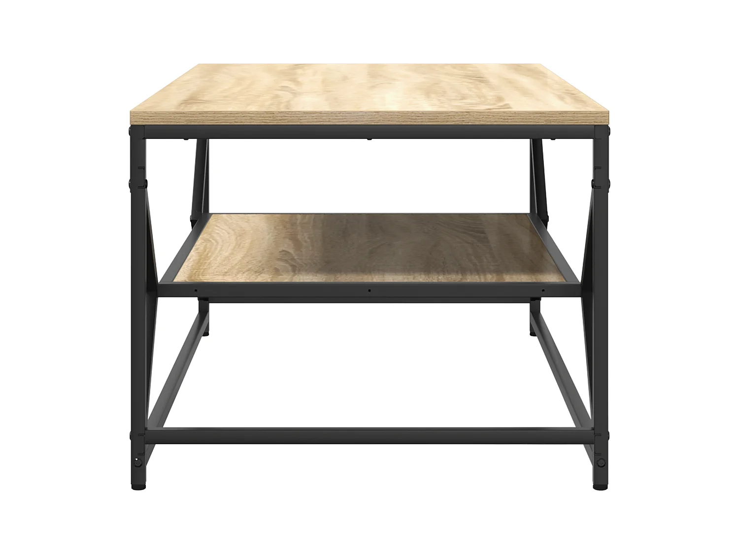 Salontafel met plank Sonoma Eiken 90x50x40 cm Bewerkt hout