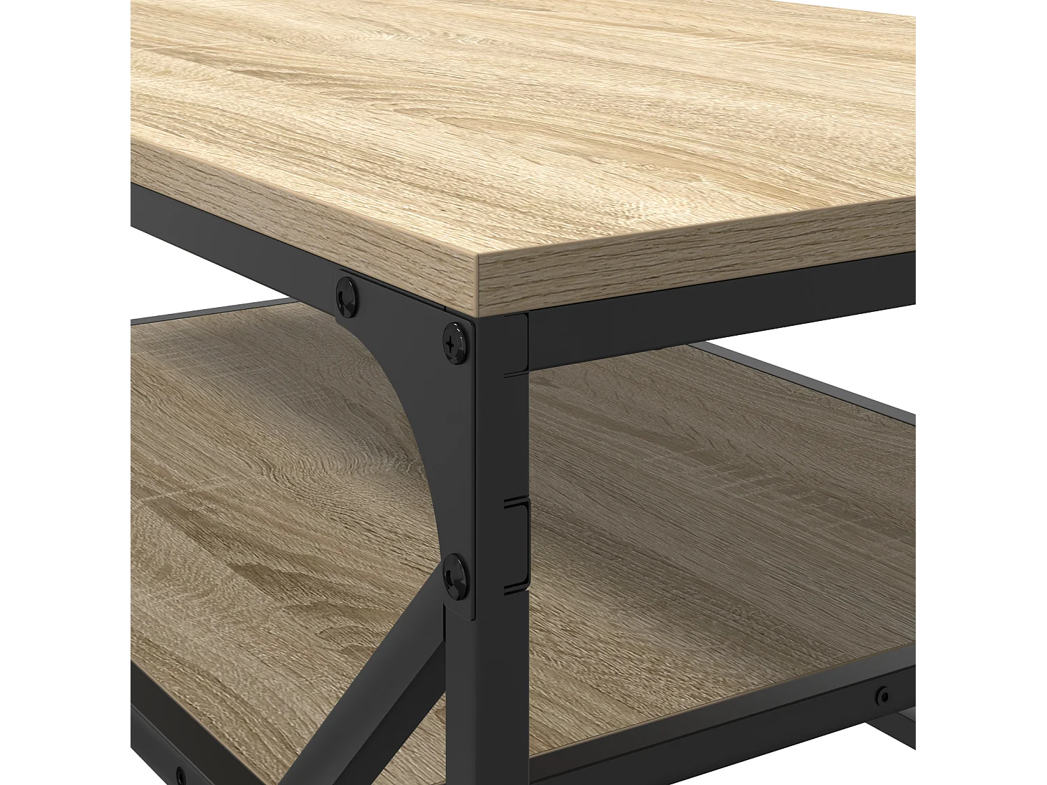 Salontafel met plank Sonoma Eiken 90x50x40 cm Bewerkt hout