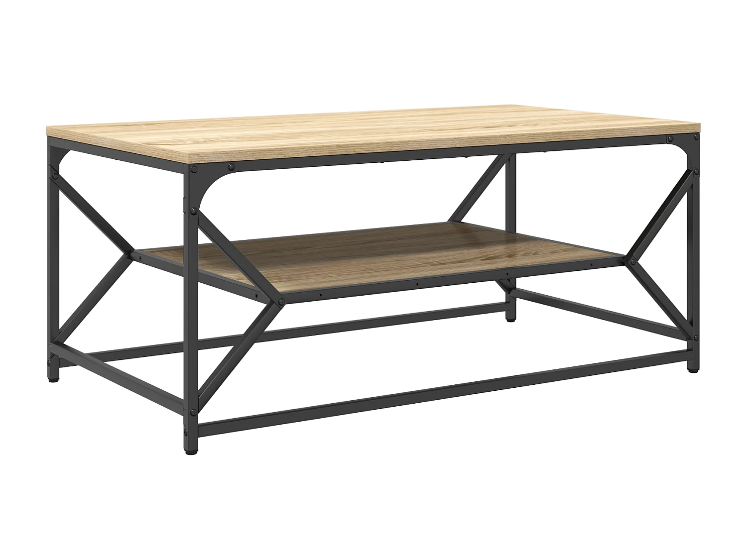 Mesa de centro con estante Roble Sonoma 90x50x40 cm Madera de ingeniería