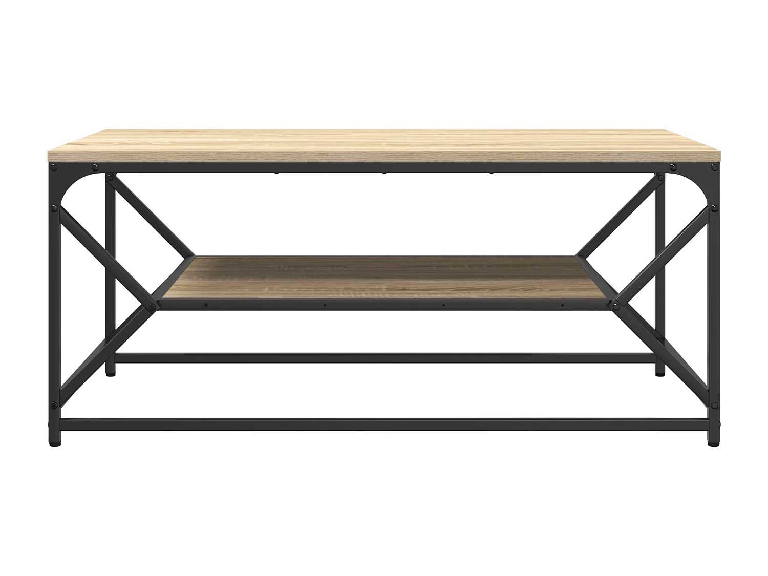 Mesa de centro con estante Roble Sonoma 90x50x40 cm Madera de ingeniería