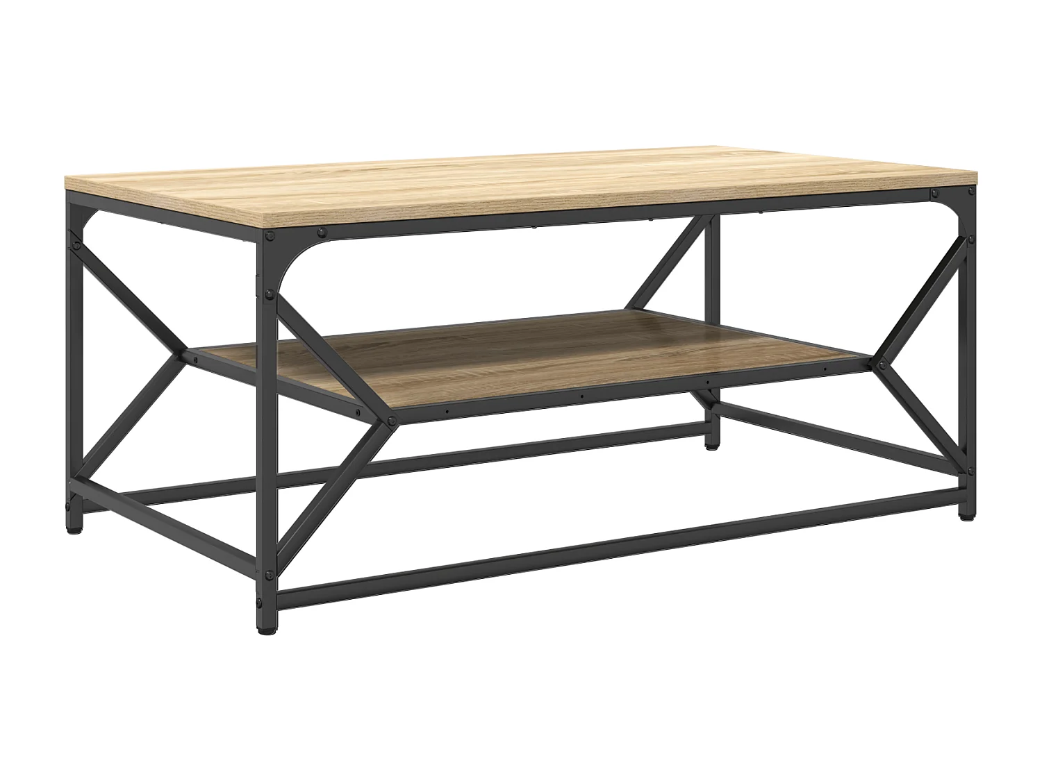 Mesa de centro con estante Roble Sonoma 90x50x40 cm Madera de ingeniería