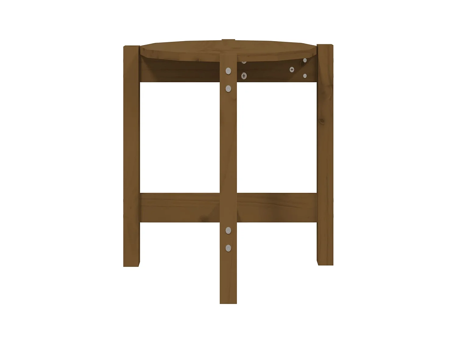 Table basse Marron miel Ø 42,5x45 cm Bois massif de pin