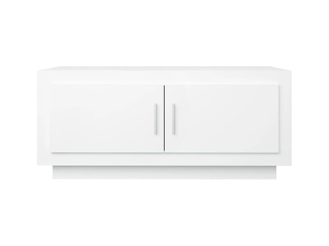 Table basse blanc 102x50x45 cm bois d'ingénierie