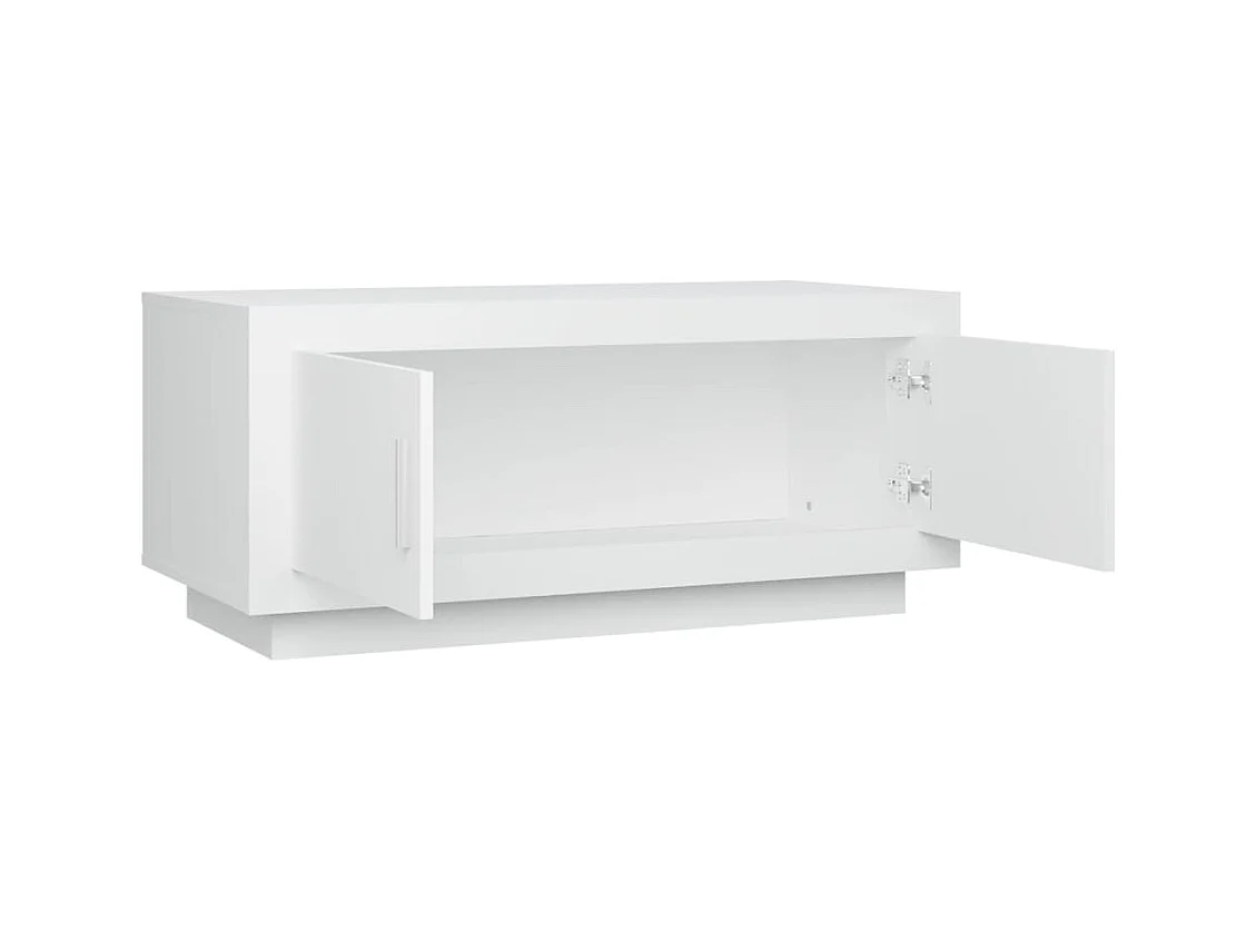 Table basse blanc 102x50x45 cm bois d'ingénierie